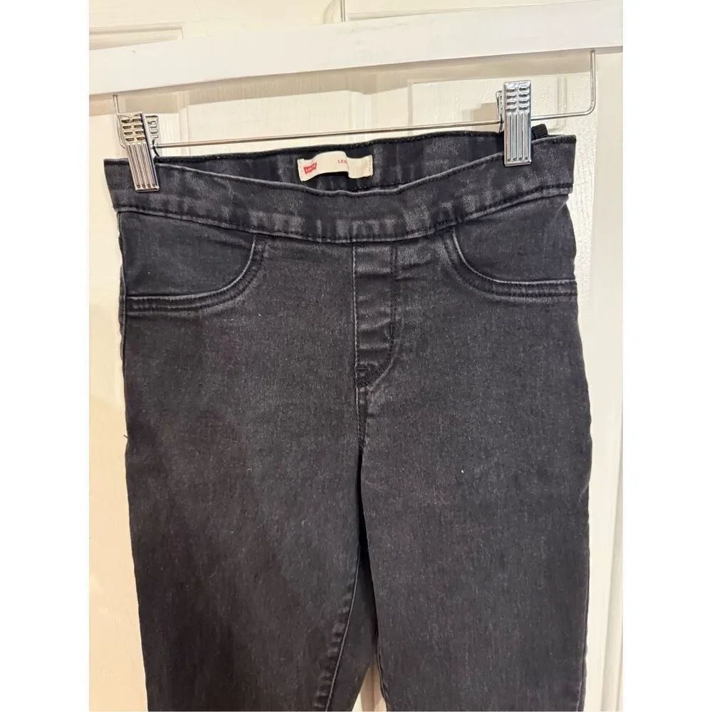 Levi’s Black Stretch Denim Leggings sz S Adjustable Waist